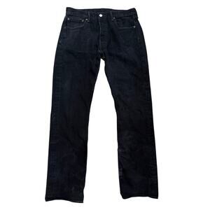 Vintage Levis 501 Black Faded Jeans Men 32/34 Straight Leg Streetwear Grunge Y2k